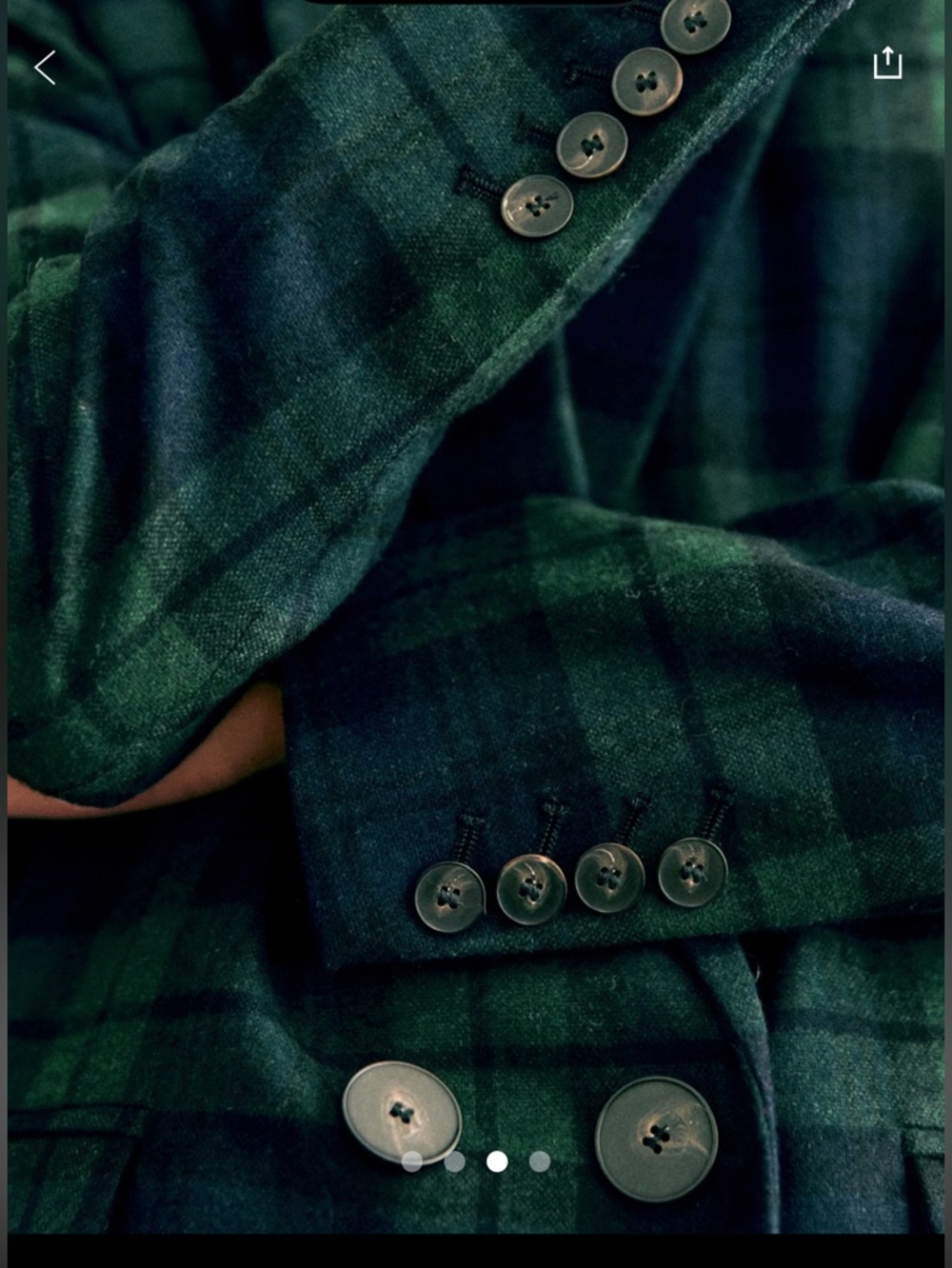 Sézane Navy Tartan Christie Blazer Size 6 Excellent Condition. - Picture 3 of 10